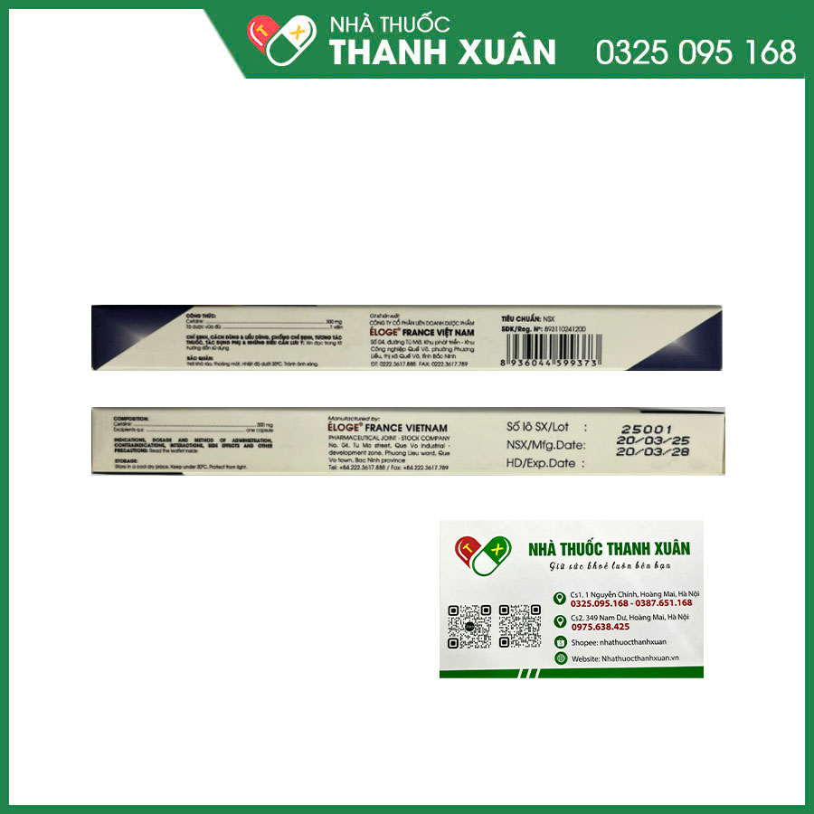 Francefdi 300 thuốc kháng sinh điều trị nhiễm khuẩn đường hô hấp, nhiễm khuẩn da và mô